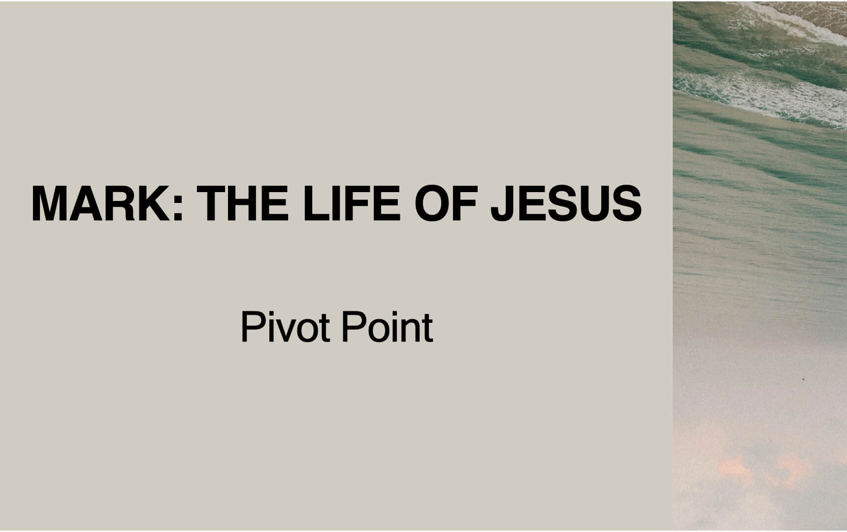 Week 6: Pivot Point